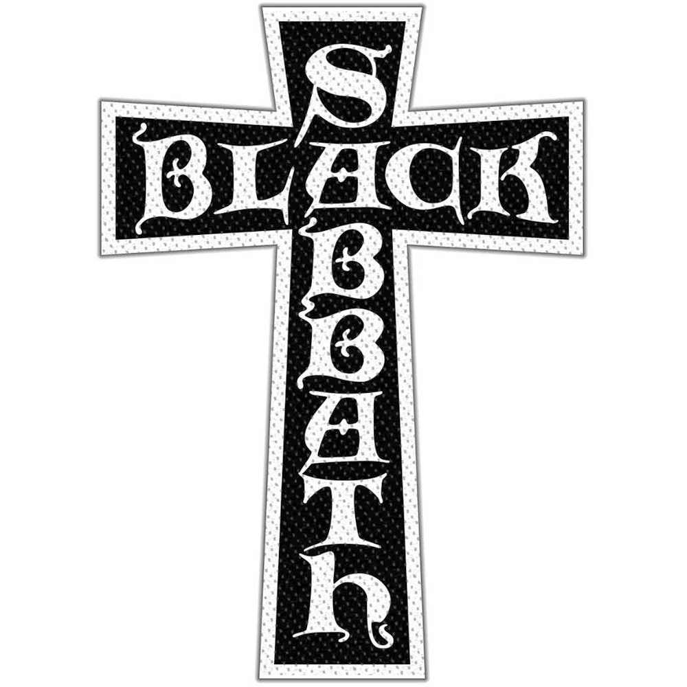 Black Sabbath - Cross Logo Cut Out Patch - Schwarz